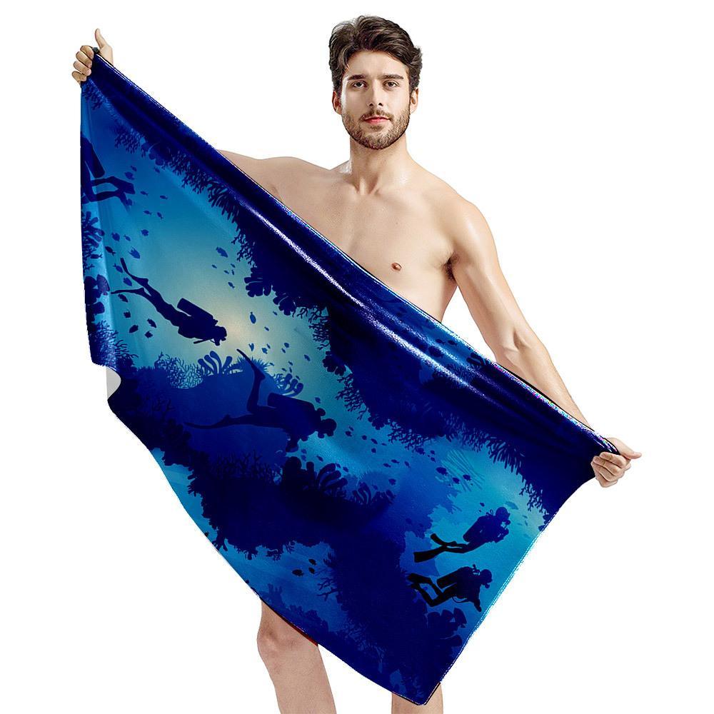 Gearhumans 3D Scuba Diving Beach Towel ZZ2105212 Towel 