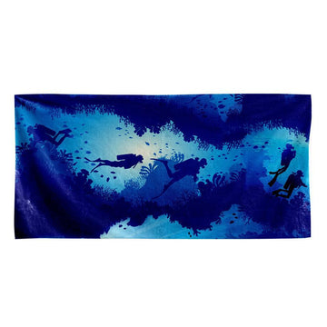 Gearhumans 3D Scuba Diving Beach Towel ZZ2105212 Towel Towel 60''x30'' 