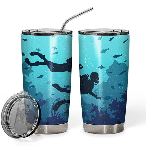 Gearhumans Scuba Diving Girl - Tumbler Cup