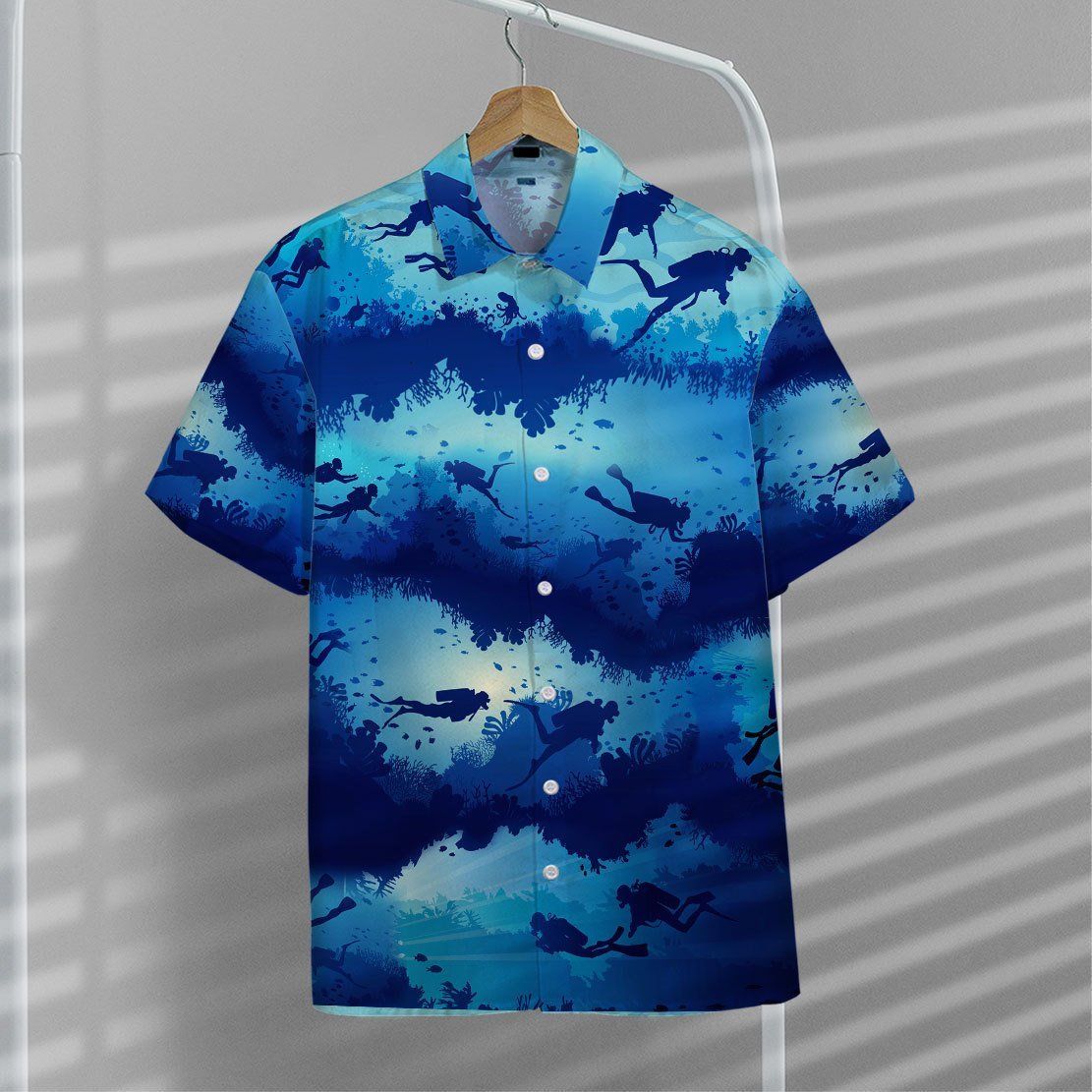 Gearhumans 3D Scuba Diving Hawaii Shirt ZZ1905218 Hawai Shirt 