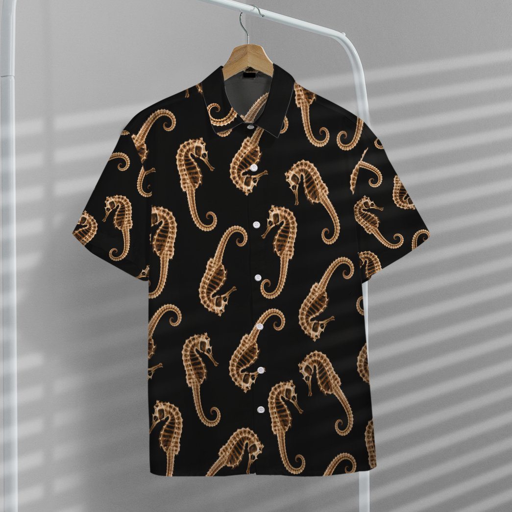 Gearhumans 3D Seahorse X Ray Custom Short Sleeve Shirt GO05052114 Hawai Shirt 