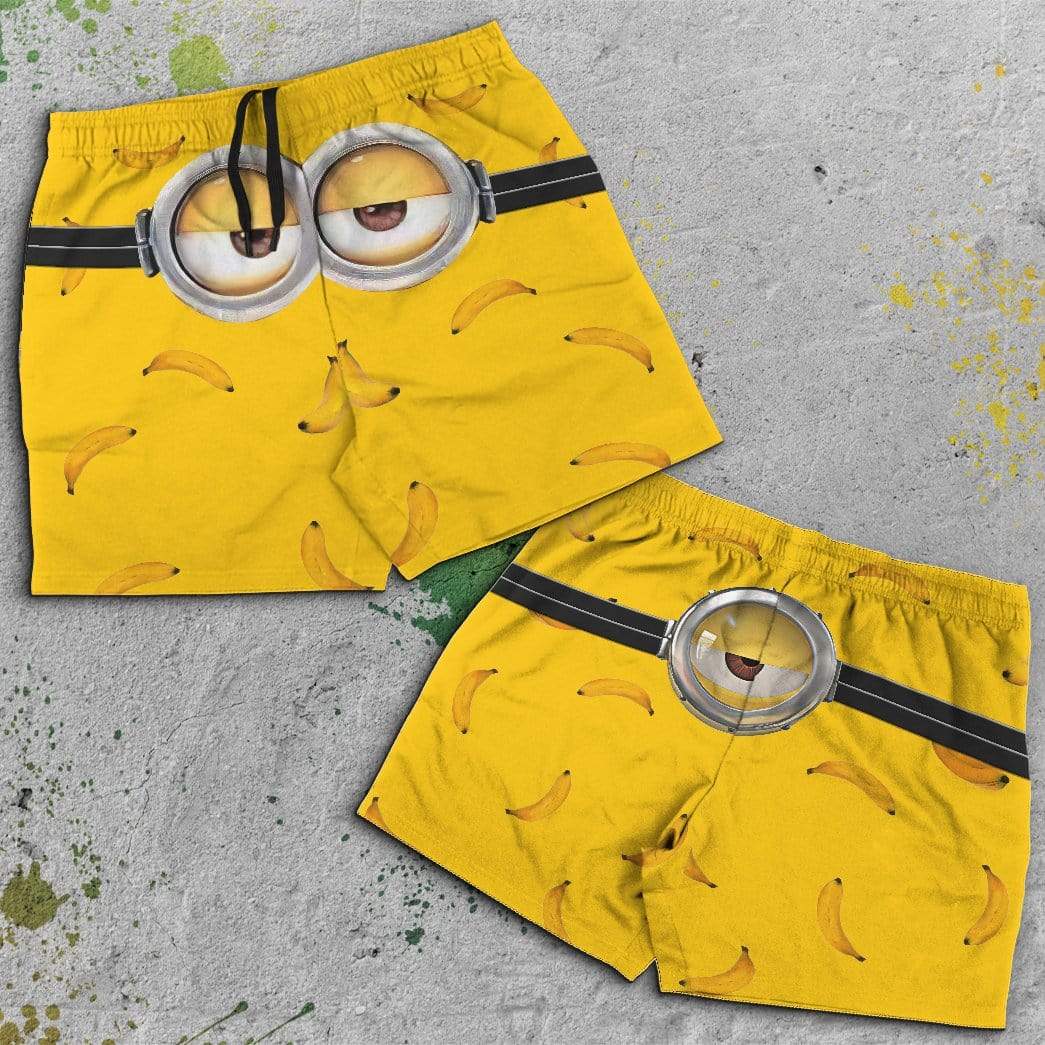 Gearhumans 3D Serious Minions Custom Summer Beach Shorts Swim Trunks GV28064 Men Shorts 