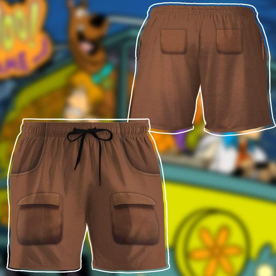 Gearhumans 3D Shaggy Scoob 2020 Scooby Doo 2020 Beach Shorts Swim Trunks GV17079 Men Shorts