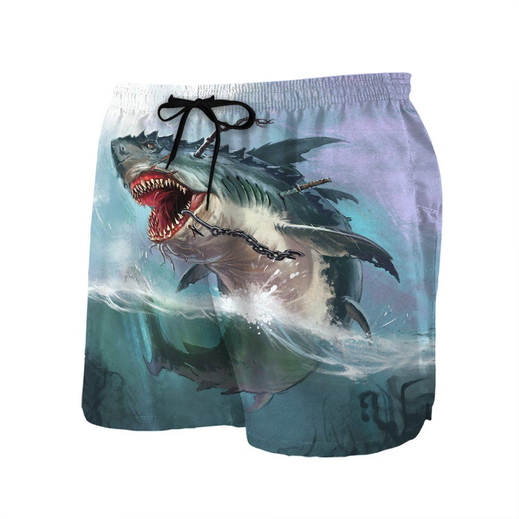 Gearhumans 3D Sharks Fury Custom Short Sleeve Shirt GS18062134 Hawai Shirt 