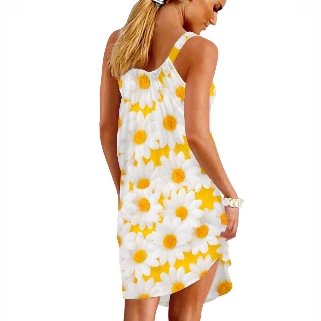Gearhumans 3D She Smelled Of Sun and Daisies With A Hint Of River Water Custom Beach Dress G003062118 Beach Dress 