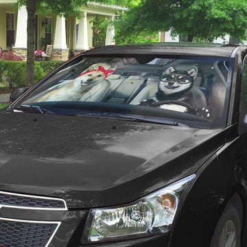 Gearhumans 3D Shiba Inu Custom Car Auto Sunshade