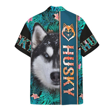 Gearhumans 3D Siberian Husky Hawaii Shirt