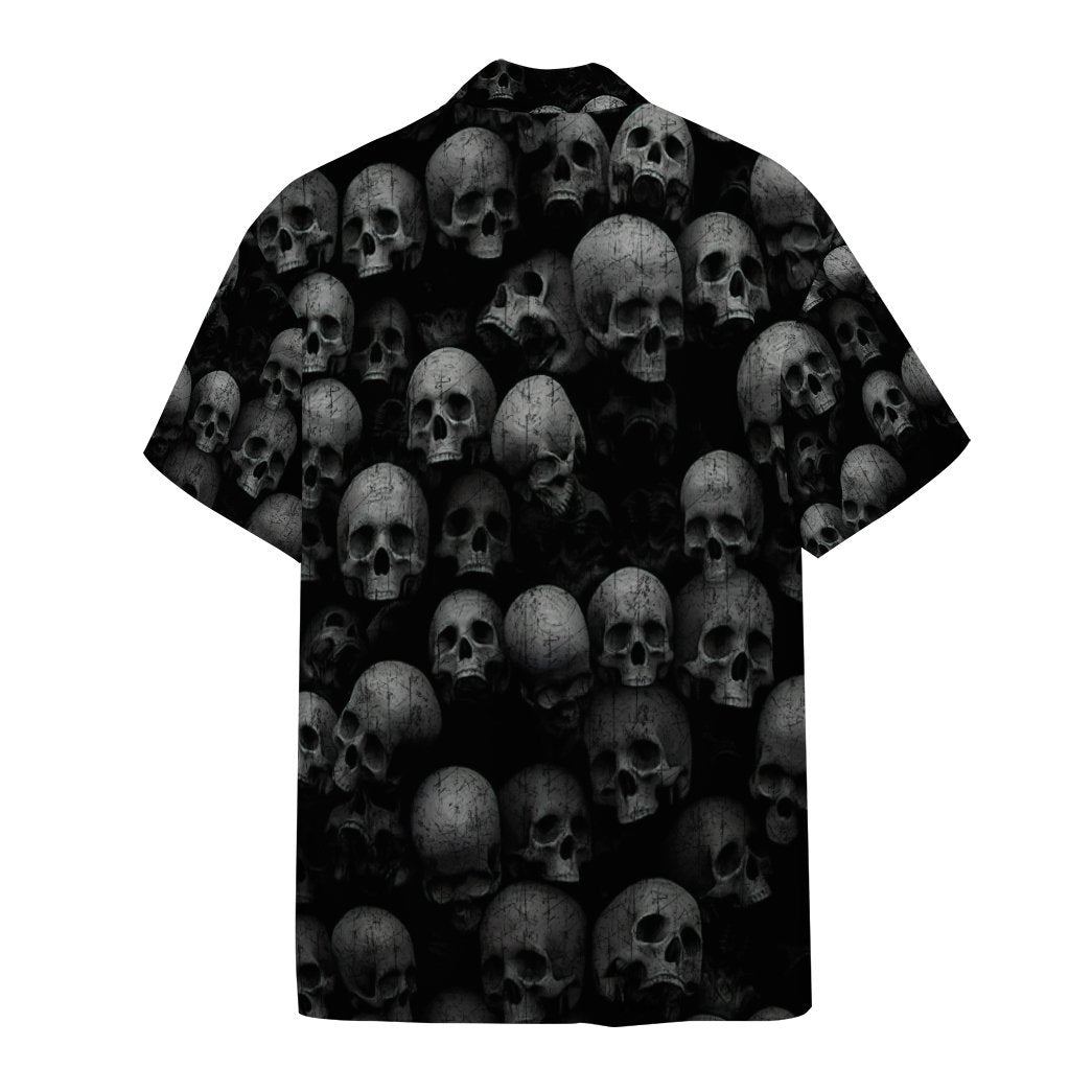 Gearhumans 3D Skull Hawaii Shirt ZB160315 Hawai Shirt 
