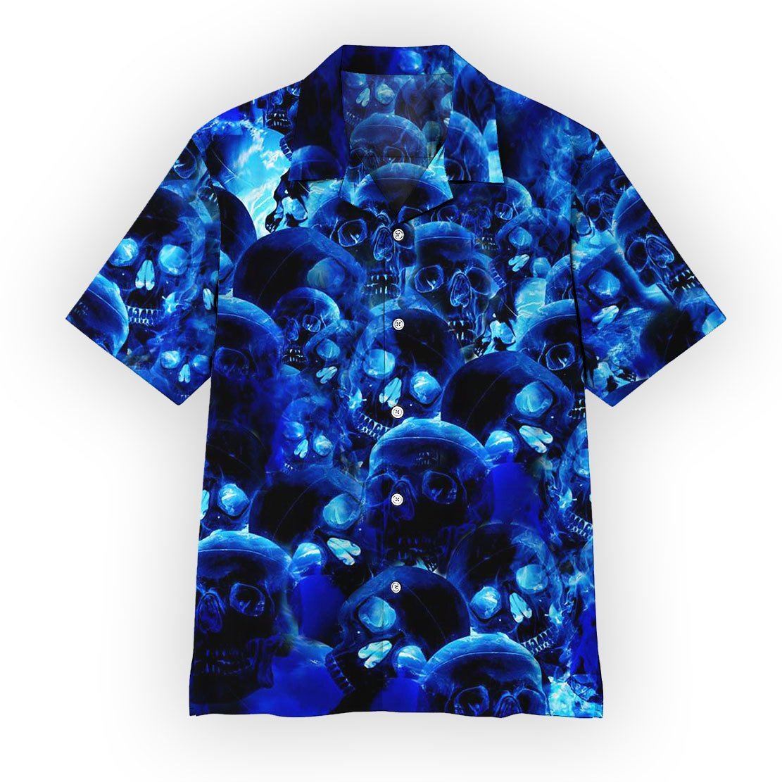Gearhumans 3D Skull Hawaii Shirt ZZ05045 Hawai Shirt Short Sleeve Shirt S 