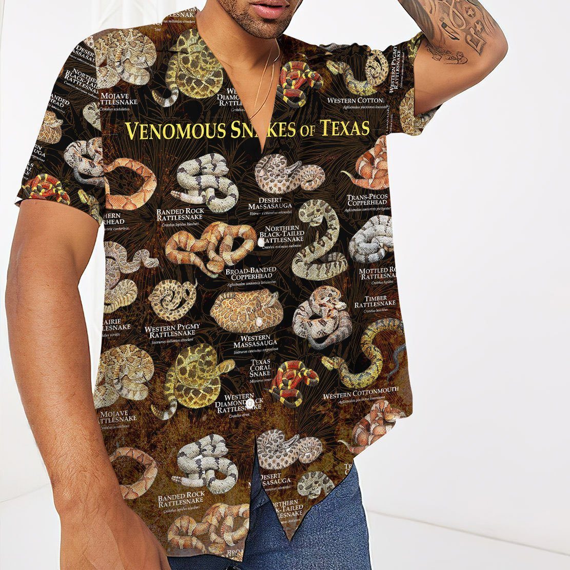 Gearhumans 3D Snake Hawaii Shirt ZZ07046 Hawai Shirt 