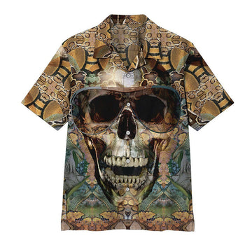 Gearhumans 3D Snake Skull Hawaii Shirt