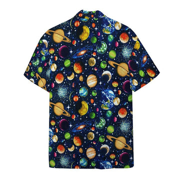 Gearhumans 3D Solar System Custom Hawaii Shirt