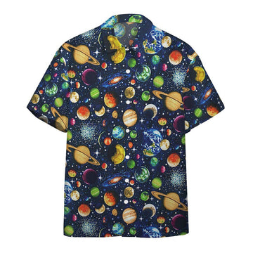 Gearhumans 3D Solar System Custom Hawaii Shirt