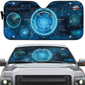 Gearhumans 3D Spacecraft Control Panel Dashboard Custom Car Auto Sunshade