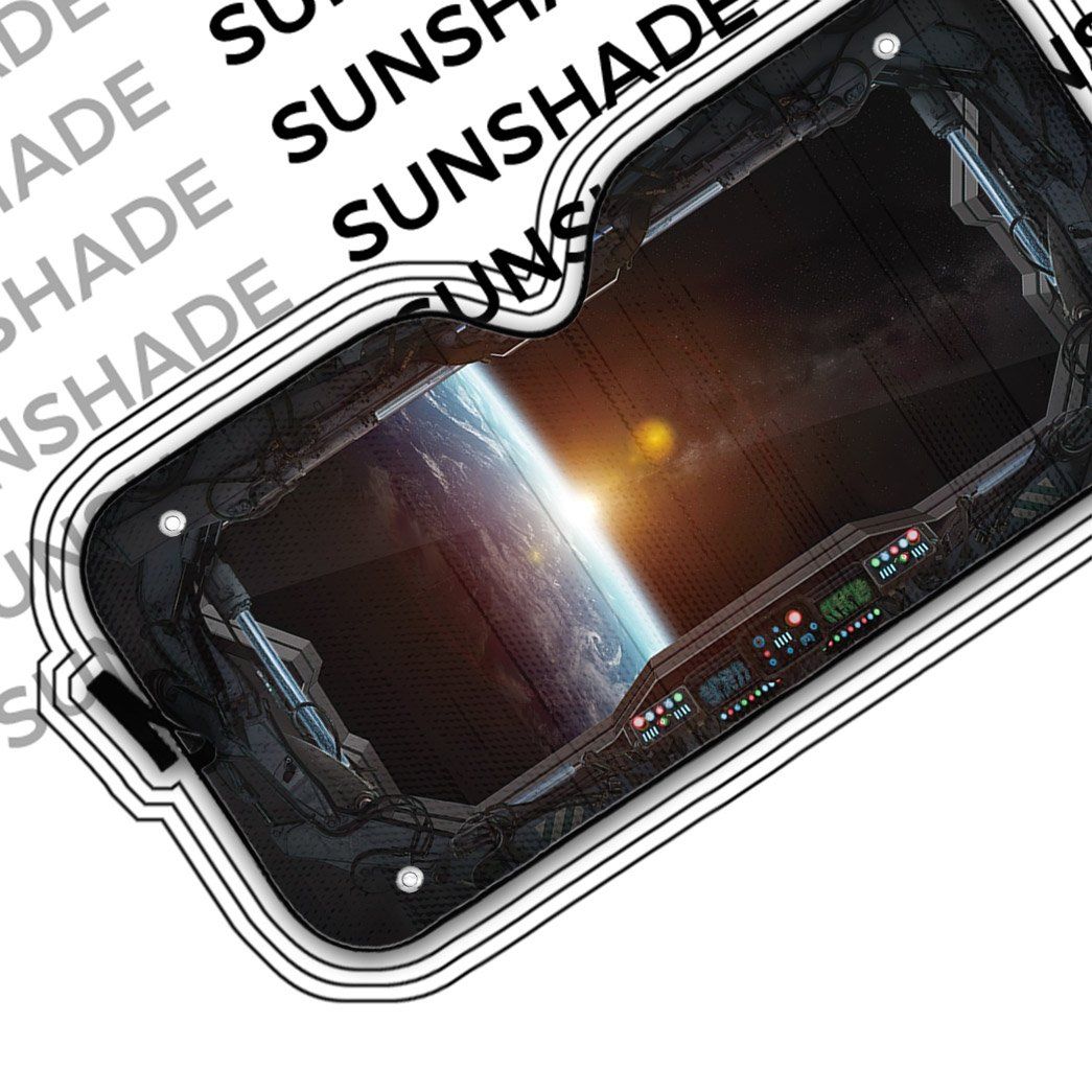 Gearhumans 3D Spaceship Custom Car Auto Sunshade GO23042115 Auto Sunshade 