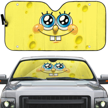 Gearhumans 3D SpongeBob Custom Car Auto Sunshade