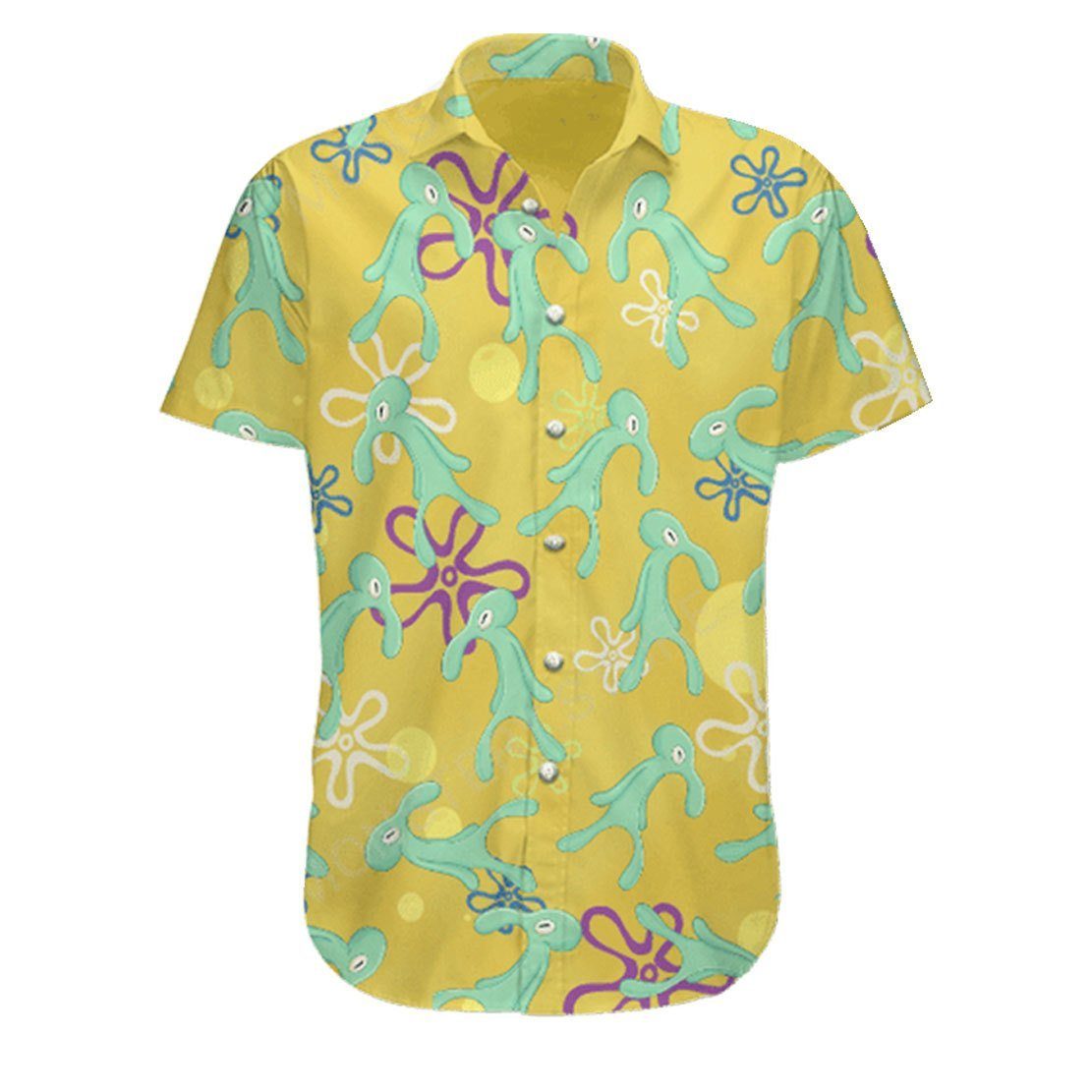 Gearhumans 3D Spongebob Squarepants Hawaii Shirt ZB290352 Hawai Shirt Short Sleeve Shirt S 