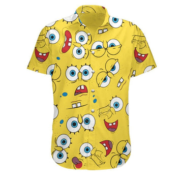 Gearhumans 3D Spongebob Squarepants Hawaii Shirt ZB290359 Hawai Shirt Short Sleeve Shirt S 