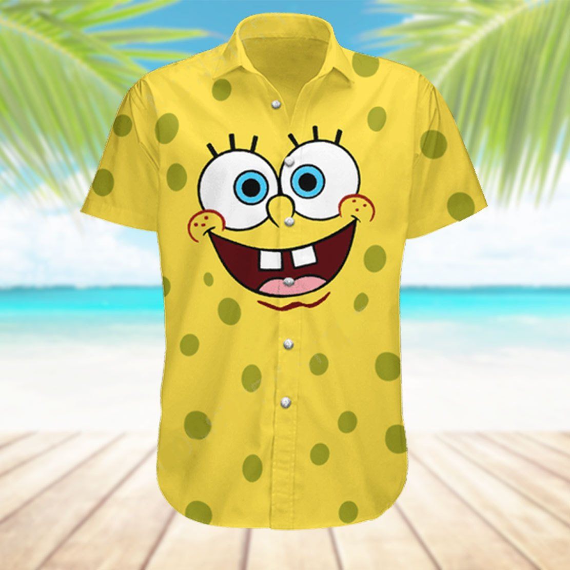 Gearhumans 3D Spongebob Squarepants Hawaii Shirt ZB30032 Hawai Shirt 