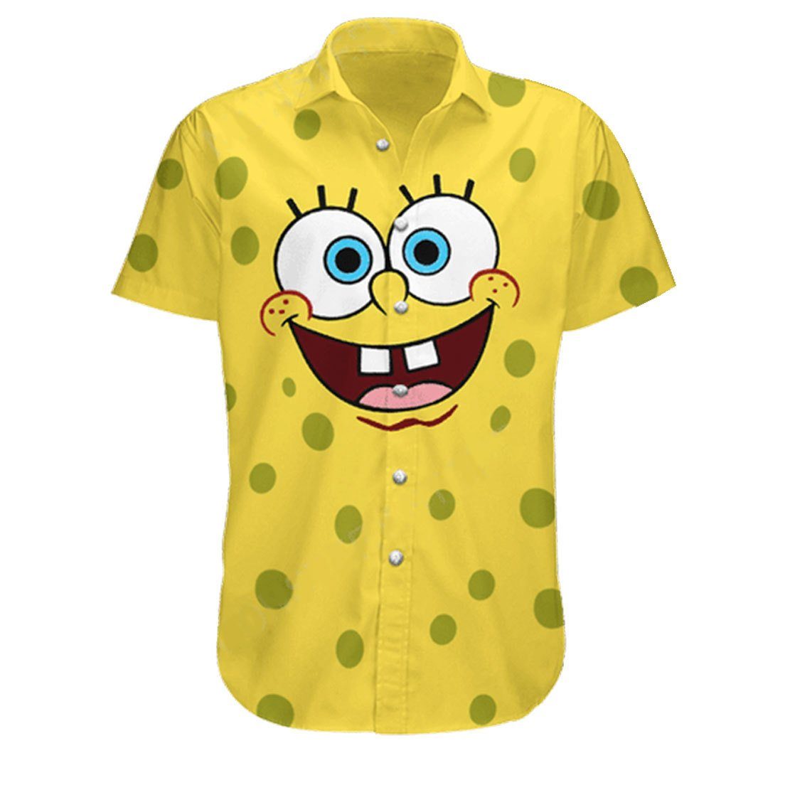 Gearhumans 3D Spongebob Squarepants Hawaii Shirt ZB30032 Hawai Shirt Short Sleeve Shirt S 
