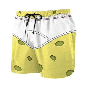 Gearhumans 3D SpongeBob Underwear Custom Summer Beach Shorts Swim Trunks