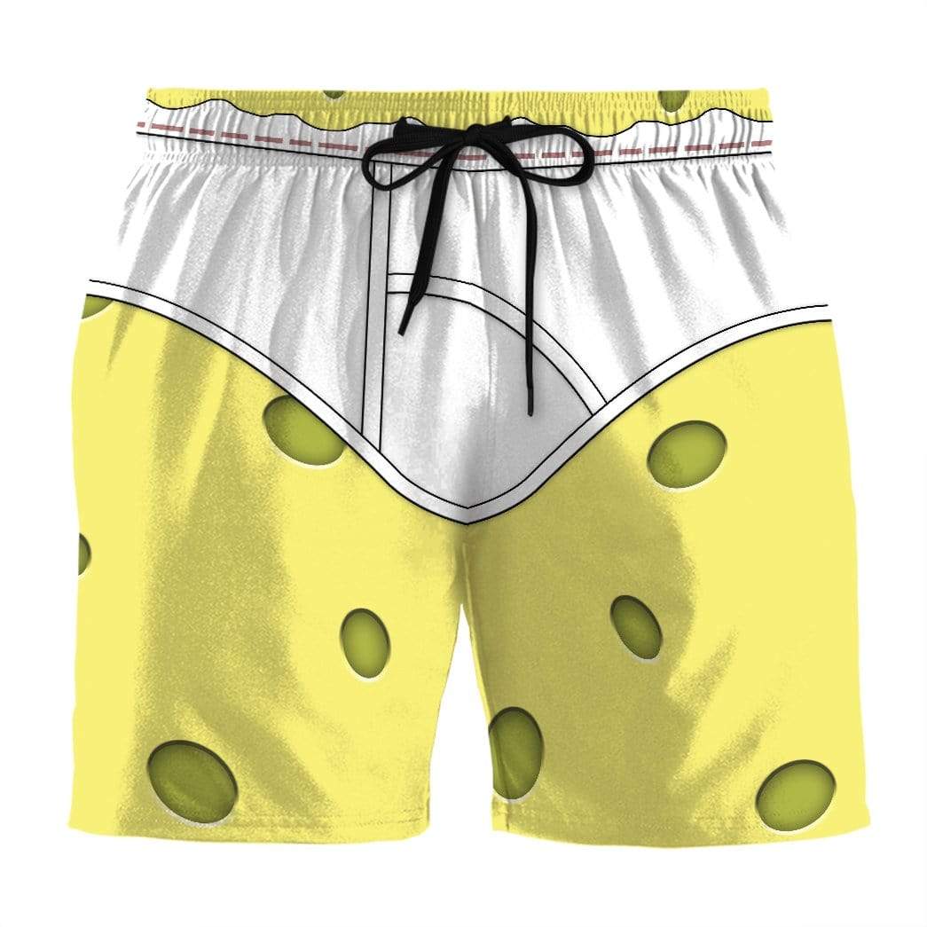 Gearhumans 3D SpongeBob Underwear Custom Summer Beach Shorts Swim Trunks GV28063 Men Shorts Men Shorts S 