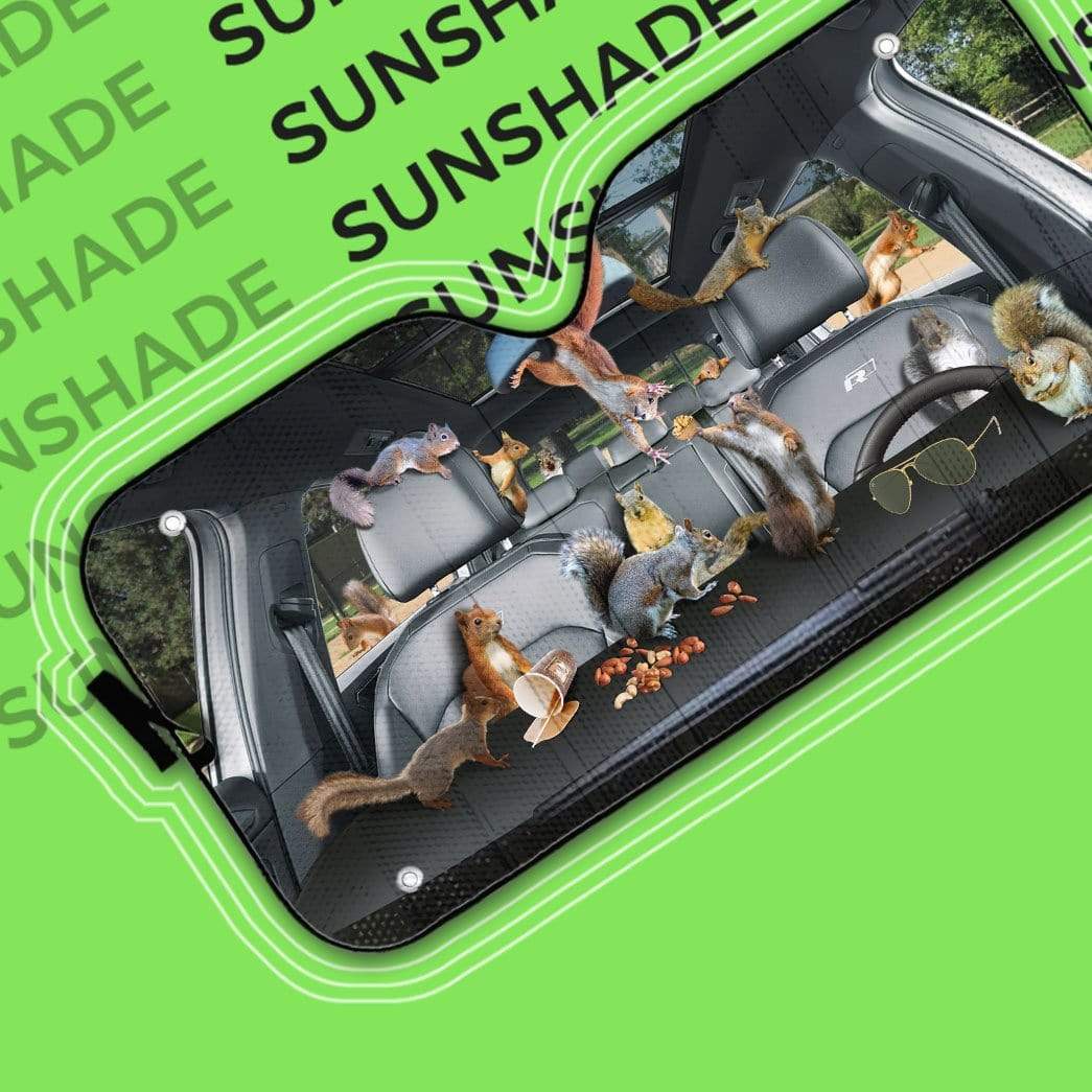 gearhumans 3D Squirrel Custom Car Auto Sunshade GH250517 Auto Sunshade 