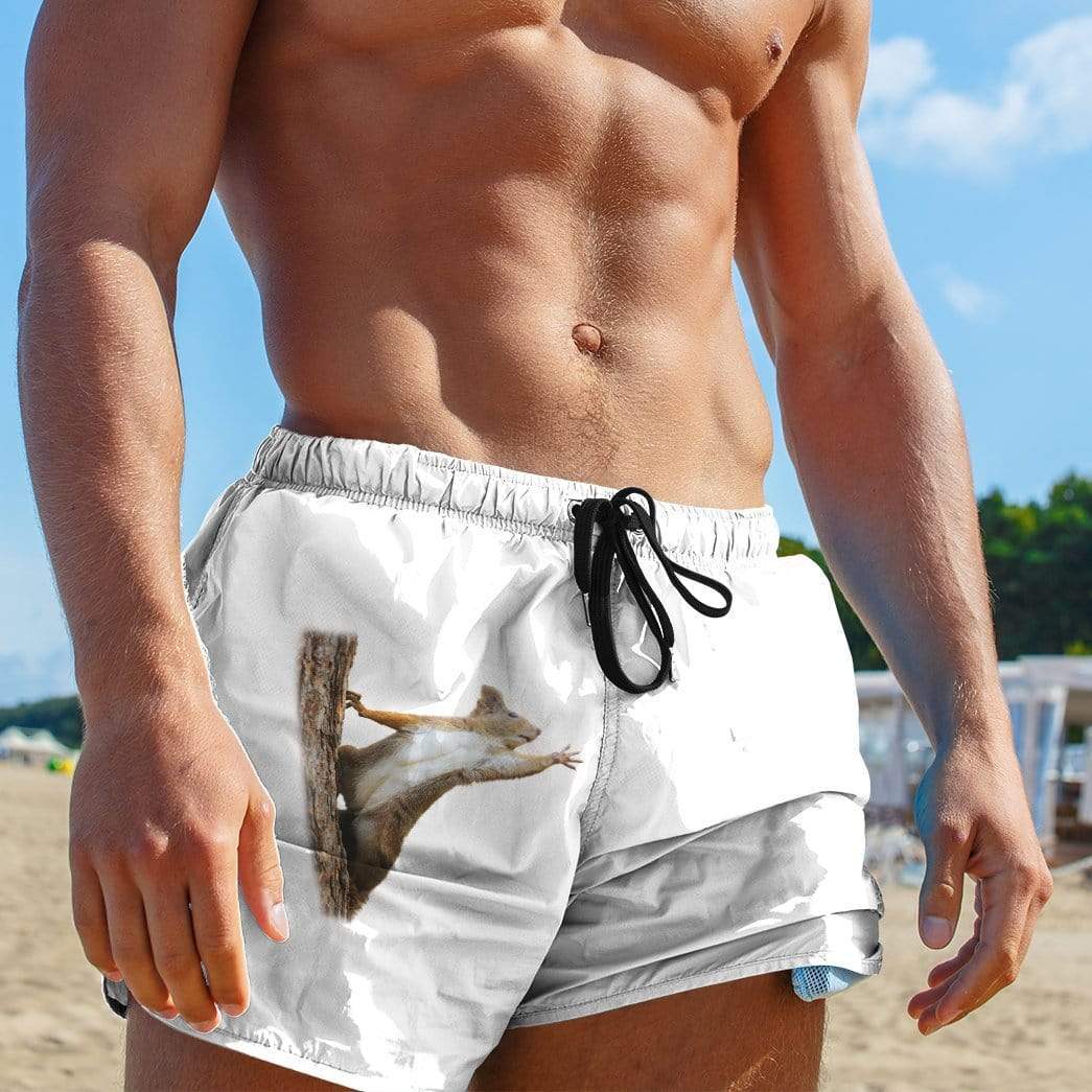 Gearhumans 3D Squirrel Reaching Custom Summer Beach Shorts Swim Trunks GV190616 Men Shorts 