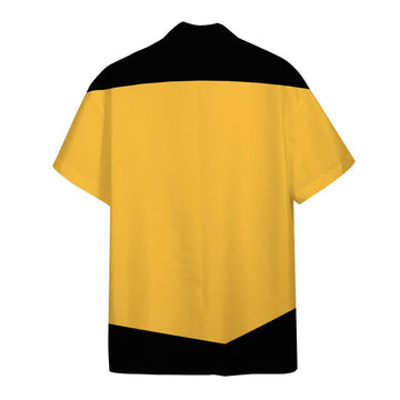Gearhumans 3D Star Trek The Next Generation Yellow Uniform Custom Hawaii Shirt GO19052112 Hawai Shirt 