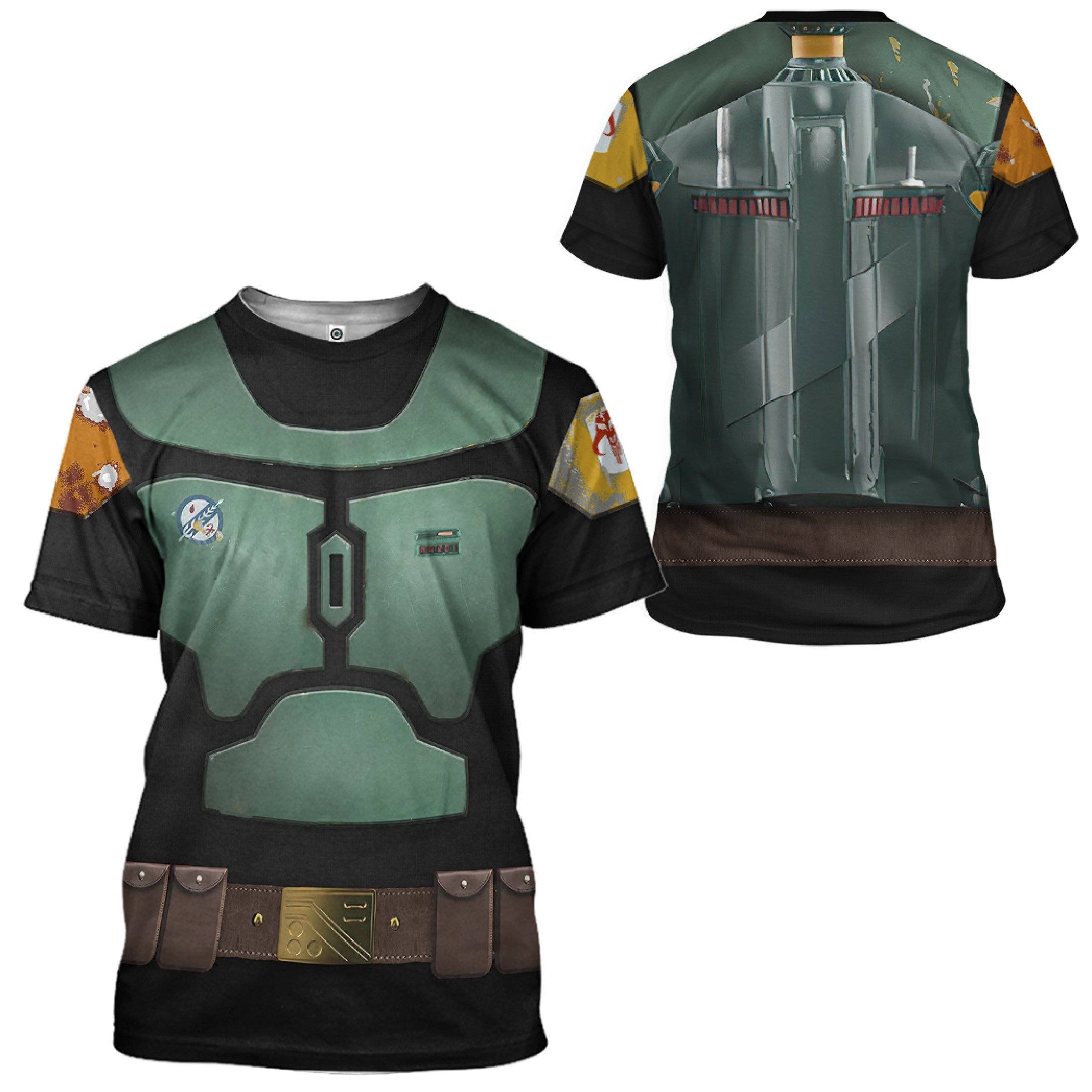 Gearhumans 3D Star Wars Boba Fett In The Black Mando Season 2 Tshirt Hoodie  Apparel