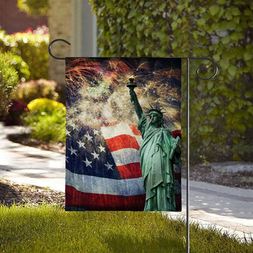 Gearhumans 3D Statue Of Liberty Independence Day Custom Flag
