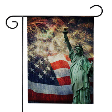 Gearhumans 3D Statue Of Liberty Independence Day Custom Flag