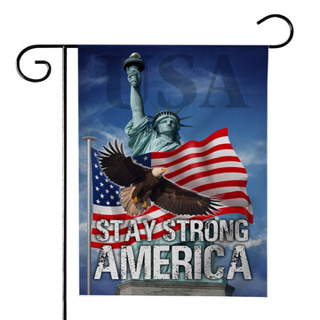 Gearhumans 3D Stay Strong America Eagle Flag Custom Flag GW2005214 House Flag House Flag S 