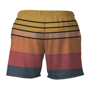 Gearhumans 3D Stop staring at my cock Custom Beach Shorts Swim Trunks