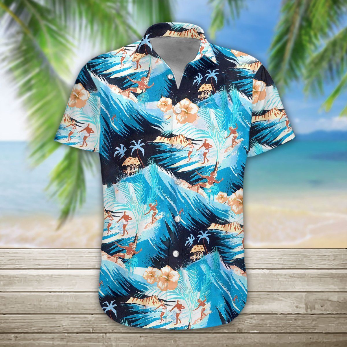 Gearhumans 3D Surfing Hawaii Shirt ZG-HW19072005-AL Short Sleeve Shirt