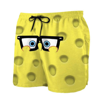 Gearhumans 3D Surprising SpongeBob SquarePants Custom Summer Beach Shorts Swim Trunks