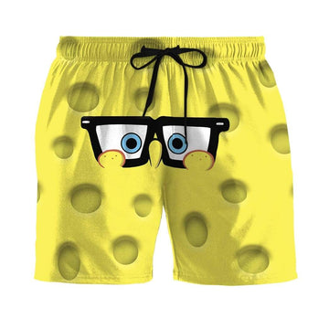 Gearhumans 3D Surprising SpongeBob SquarePants Custom Summer Beach Shorts Swim Trunks