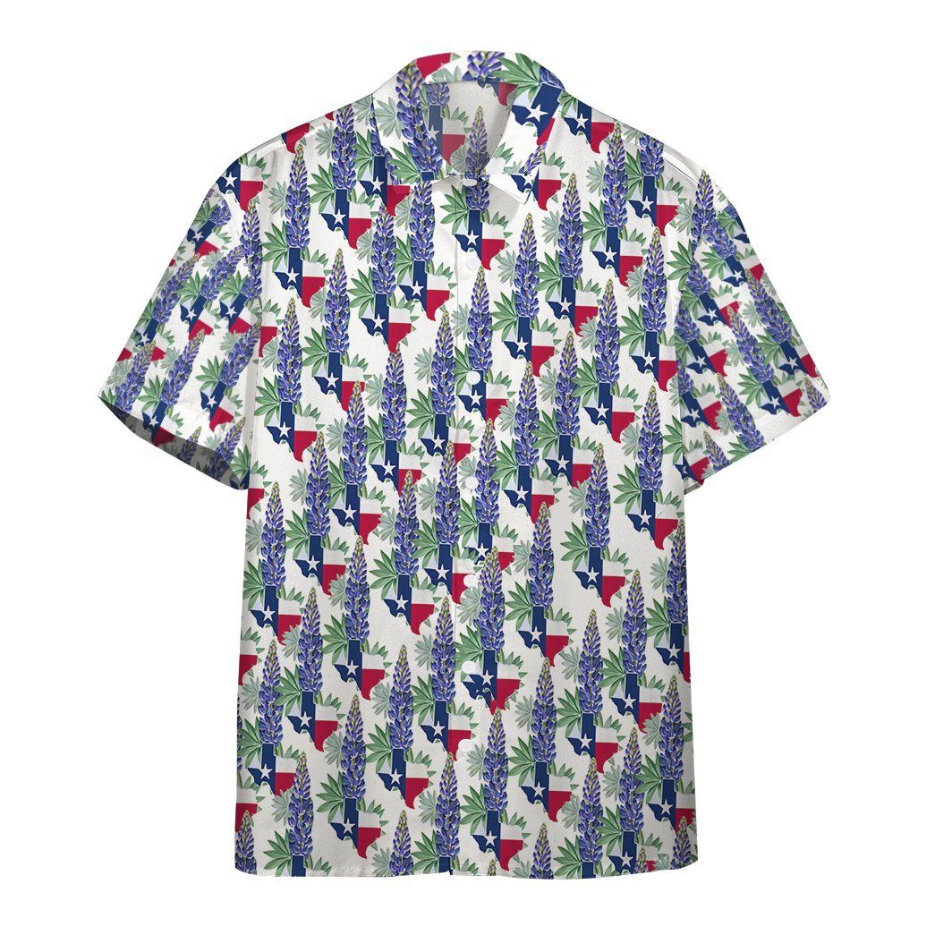 Gearhumans 3D Texas Bluebonnet Hawaii Shirt ZB180311 Hawai Shirt Short Sleeve Shirt S 
