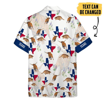 Gearhumans 3D Texas Proud Custom Text Short Sleeve Shirts