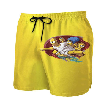 Gearhumans 3D The Bart Simpsons Custom Beach Shorts Swim Trunks