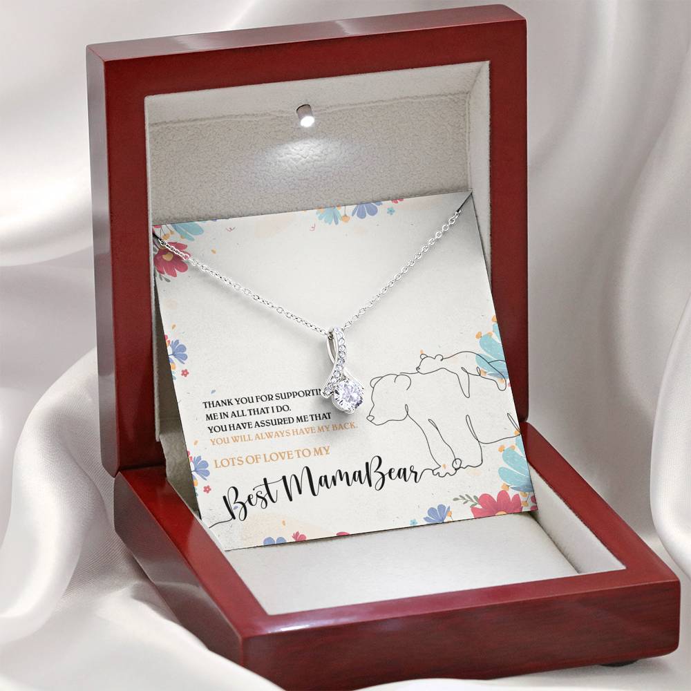 Gearhumans 3D The Best Mama Bear Happy Mothers Day Alluring Beauty Necklace GS23042114 ShineOn Fulfillment 