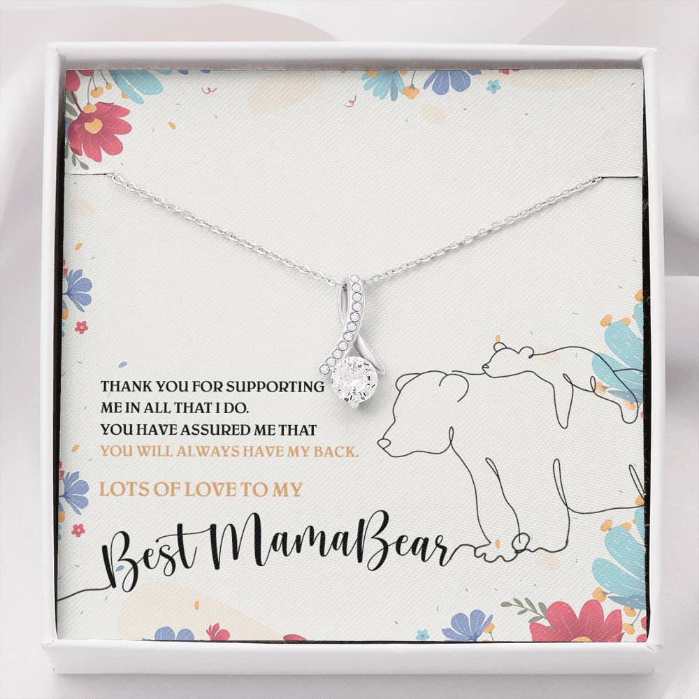 Gearhumans 3D The Best Mama Bear Happy Mothers Day Alluring Beauty Necklace GS23042114 ShineOn Fulfillment Standard Box 