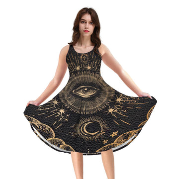 Gearhumans 3D The Eye Of Tarot Custom Women Dress