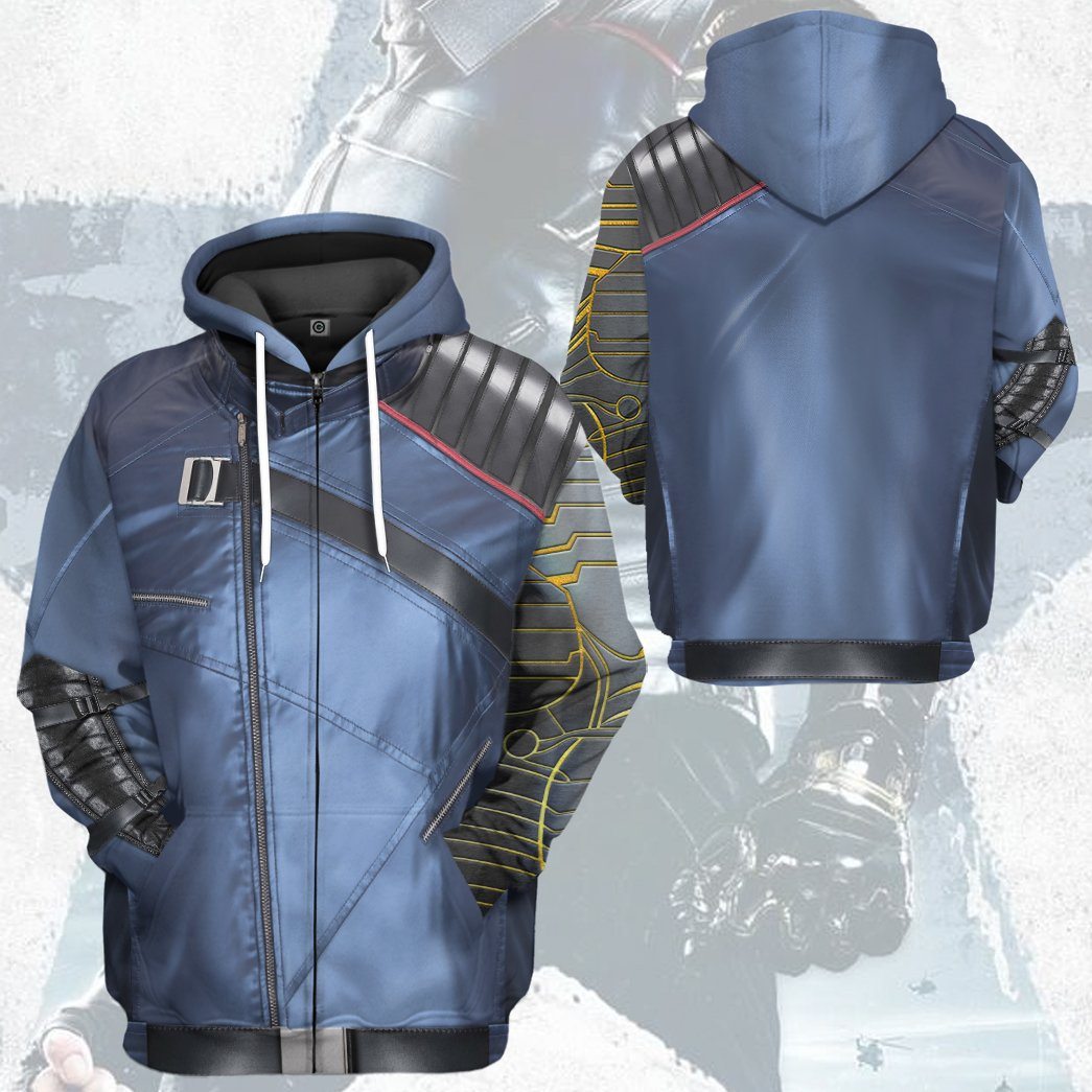 Gearhumans 3D The Falcon And The Winter Soldier Bucky Barnes Custom Tshirt Hoodie Apparel GW26041 3D Apparel 