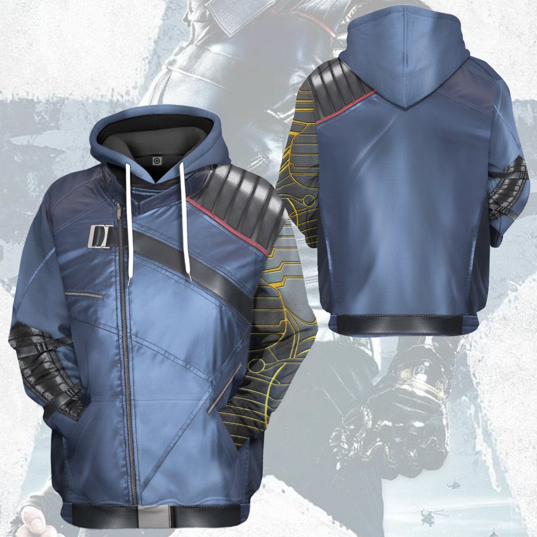 Gearhumans 3D The Falcon And The Winter Soldier Bucky Barnes Custom Tshirt Hoodie Apparel GW26041 3D Apparel 