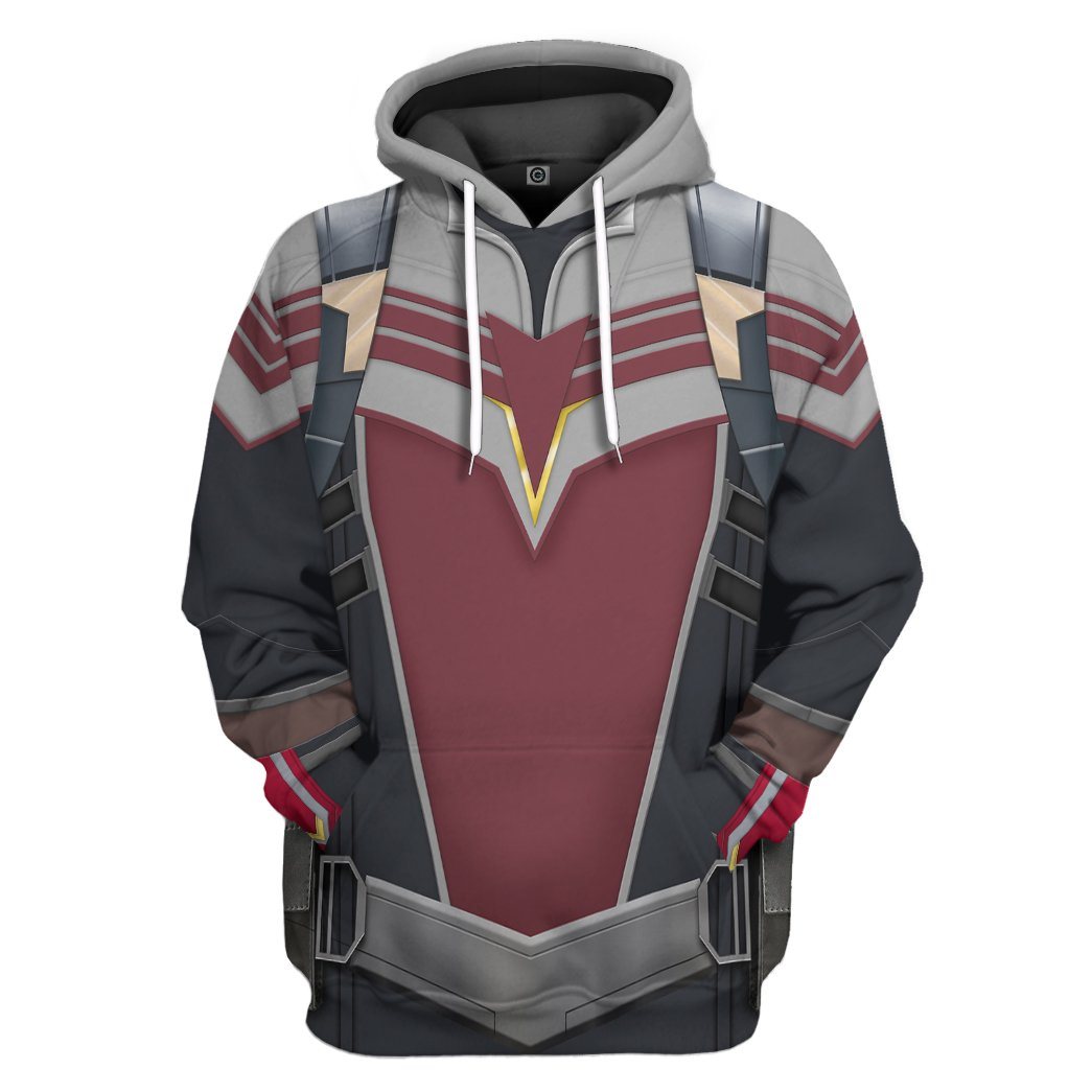 Gearhumans 3D The Falcon And The Winter Soldier Sam Wilson Custom Tshirt Hoodie Apparel GW26042 3D Apparel Hoodie S 