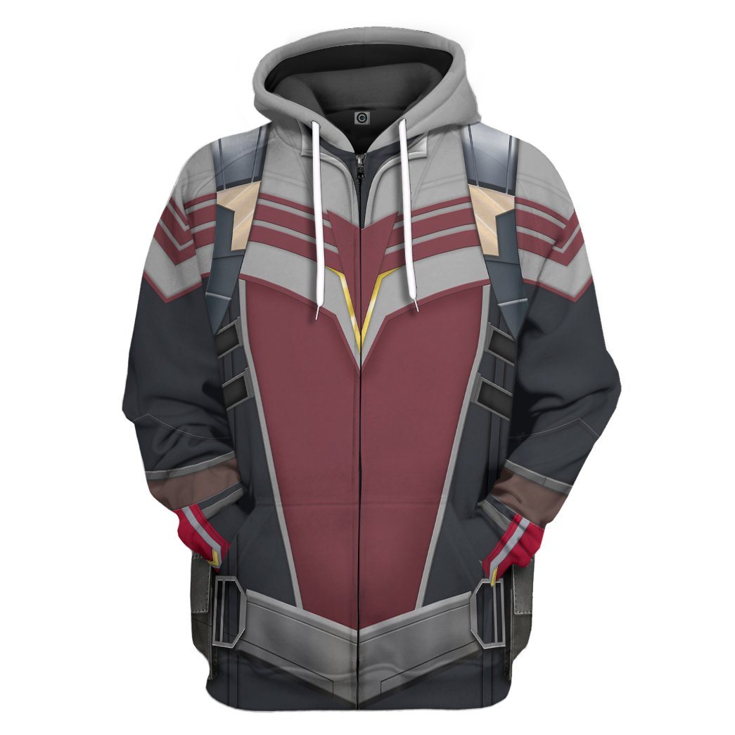 Gearhumans 3D The Falcon And The Winter Soldier Sam Wilson Custom Tshirt Hoodie Apparel GW26042 3D Apparel Zip Hoodie S 