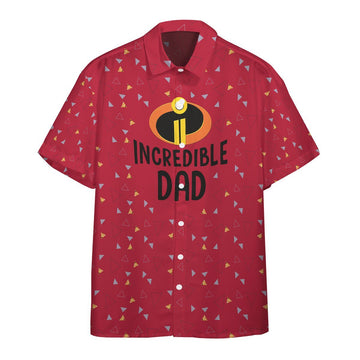 Gearhumans 3D The Incredible Dad Custom Short Sleeves Shirt