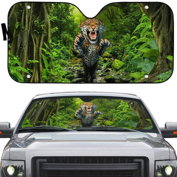 Gearhumans 3D The Jaguar Hunting Custom Car Auto Sunshade