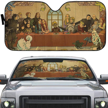 Gearhumans 3D The Last Supper Game Of Thrones Custom Car Auto Sunshade